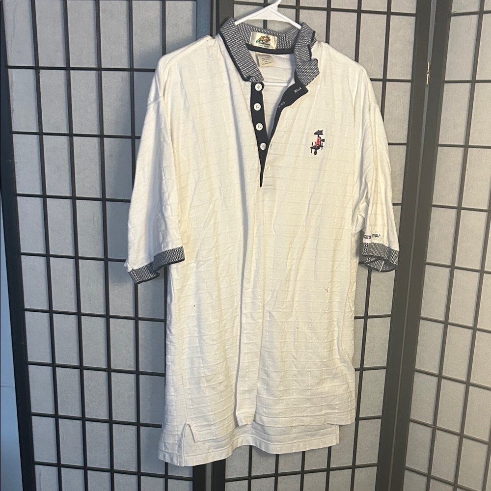 Classic White Polo Shirt with Black Trim